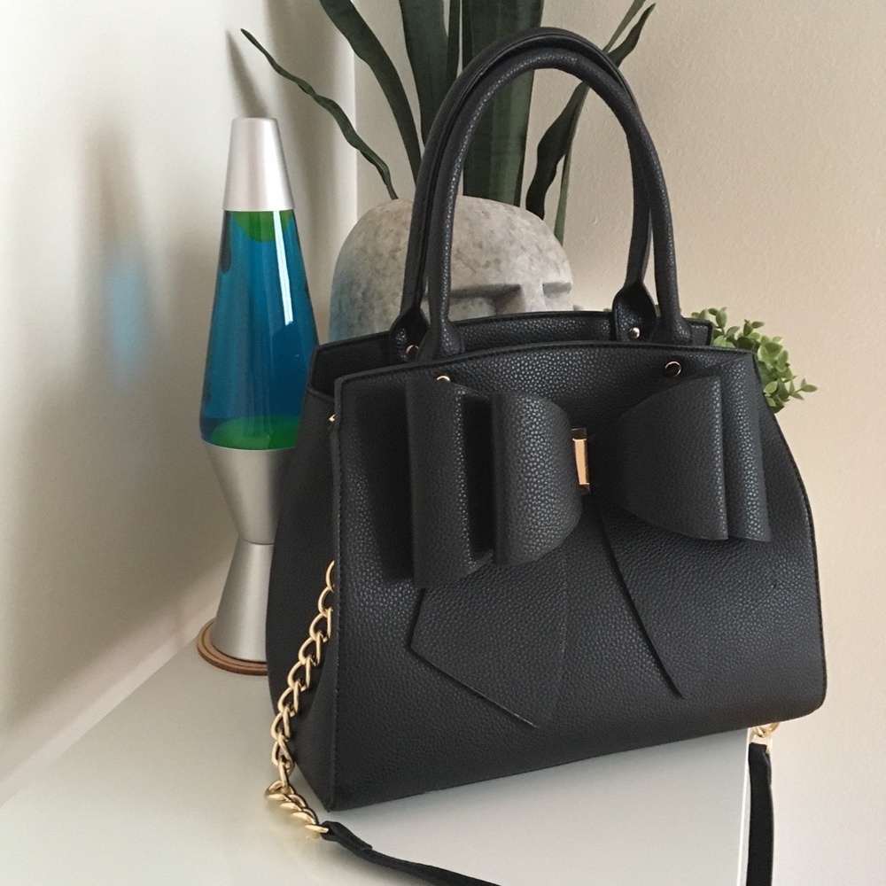 Large Bow Black Harajuku Kawaii Handbag Bag Purse - Picture 10 of 13
